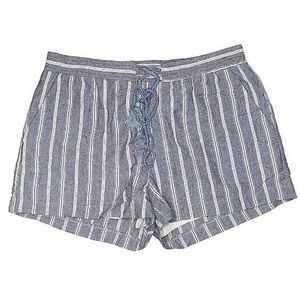The impeccable pick blue stripped shorts with tie